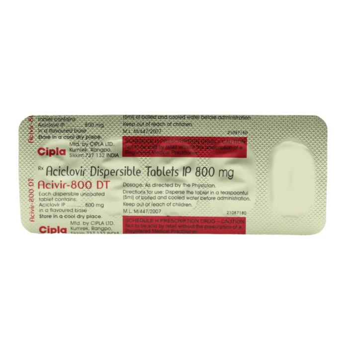Acivir DT 800 Mg (Acyclovir)