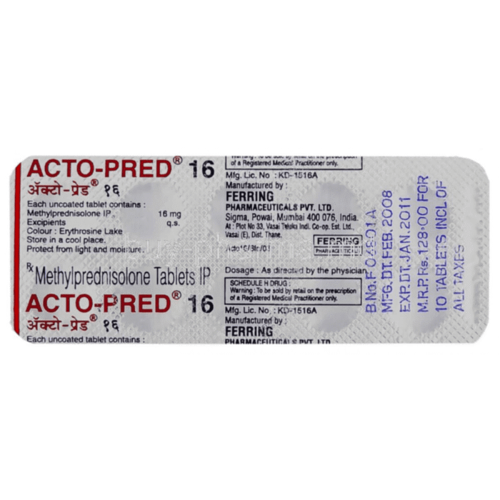 Acto Pred 16 Mg (Methylprednisolone)