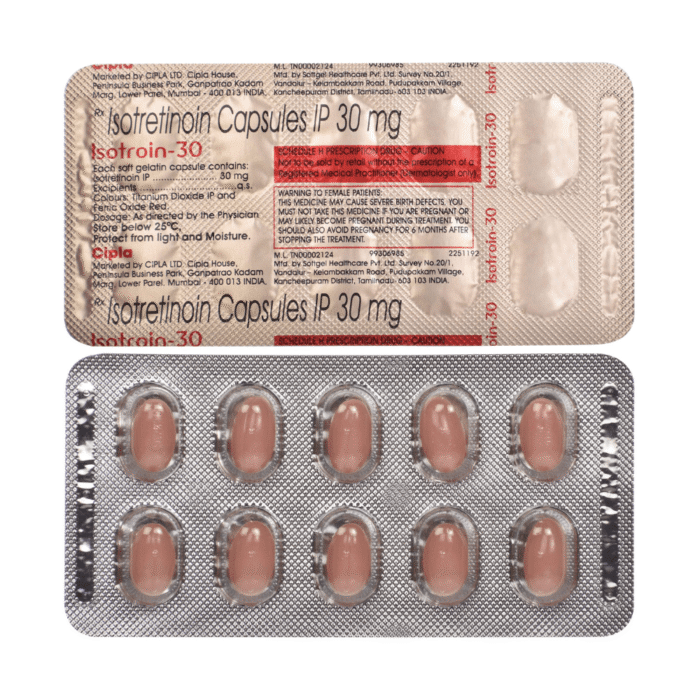 Isotroin 30 Mg Soft Capsules (Isotretinoin)