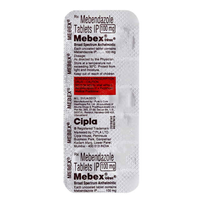 Mebendazole (Mebex) Tablets