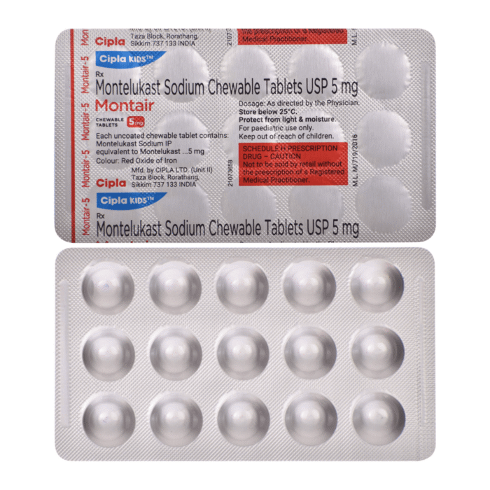 Montair Chewable 5 Mg (Montelukast)