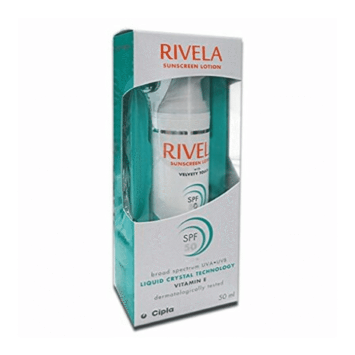 Rivela SPF 50 Sunscreen Lotion (Vitamin E)
