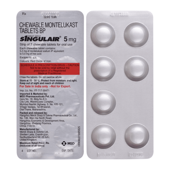 Singulair 5 Mg (Montelukast)