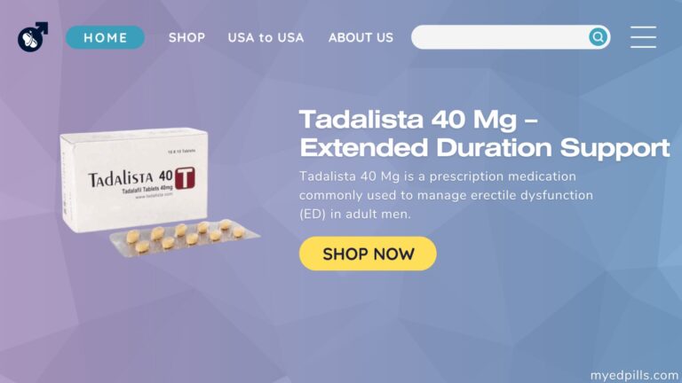 Tadalista 40 Mg – Extended Duration Support for Erectile Dysfunction