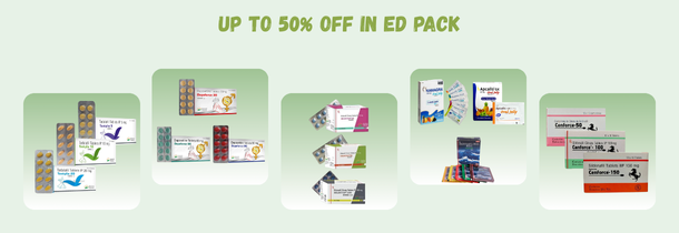 Up to 50% off in ED Pack